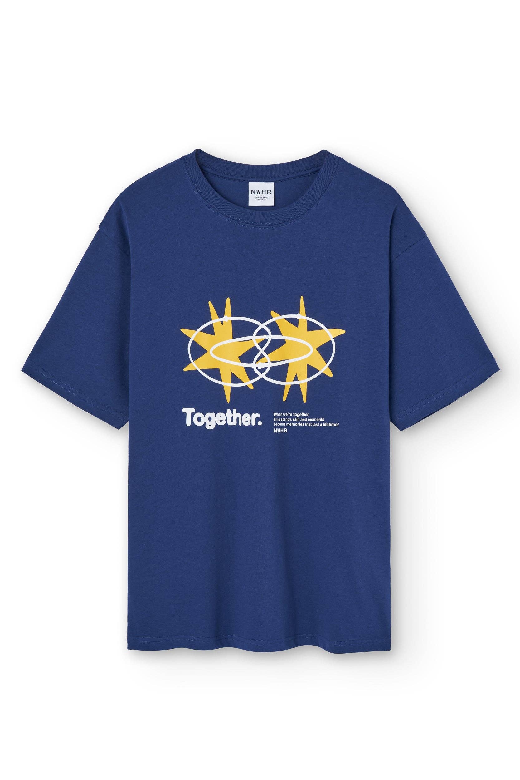 T-shirt Star blu navy in cotone biologico
