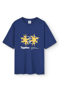 T-shirt Star blu navy in cotone biologico