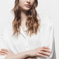 Blusa oversize tinta unita con colletto classico