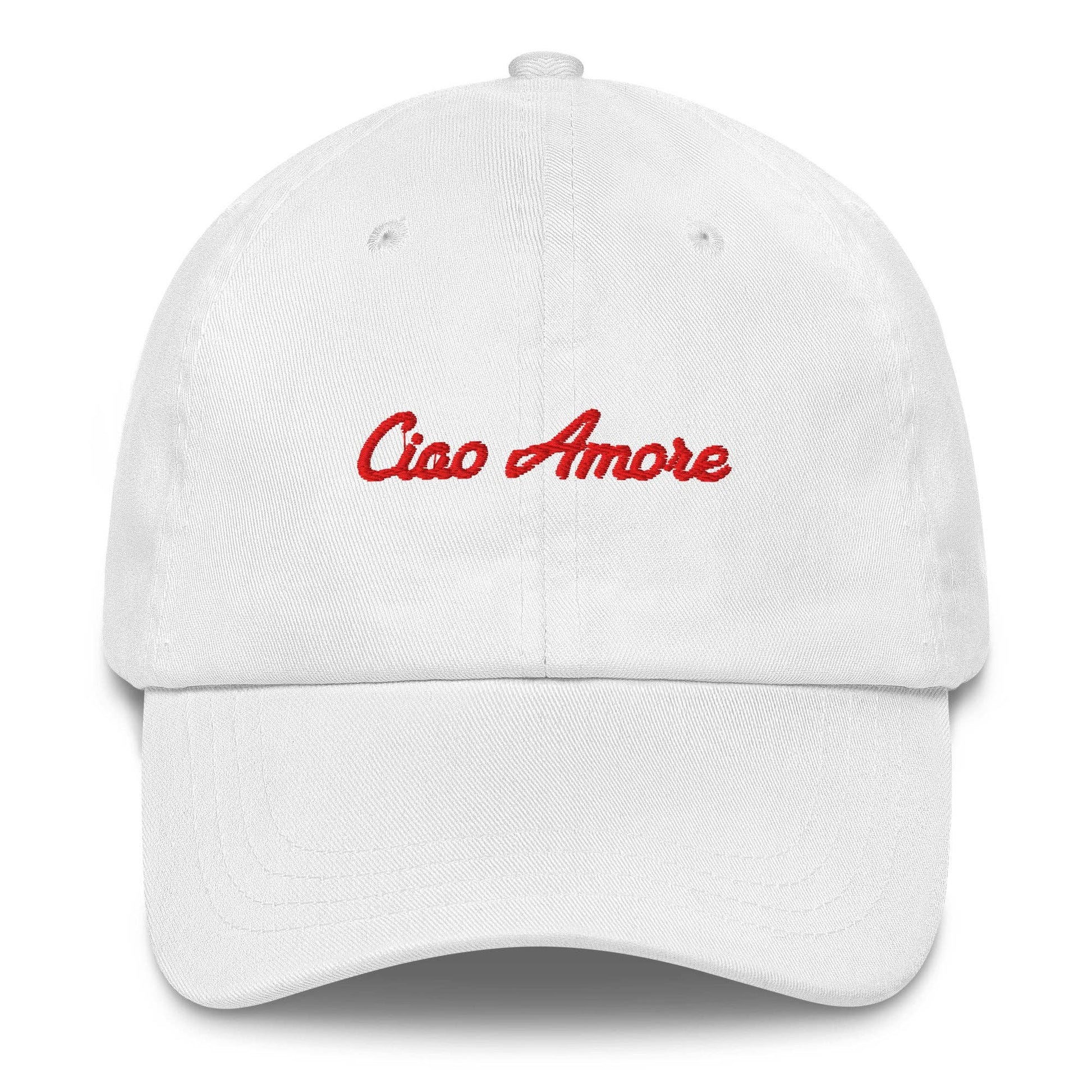 Cappellino da baseball ricamato “Ciao Amore”