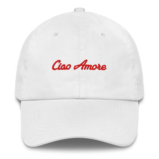 Cappellino da baseball ricamato “Ciao Amore”