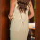 Top in cotone con schiena incrociata