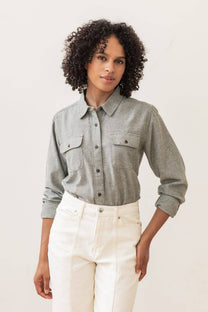 Camicia Lenon in chambray salvia
