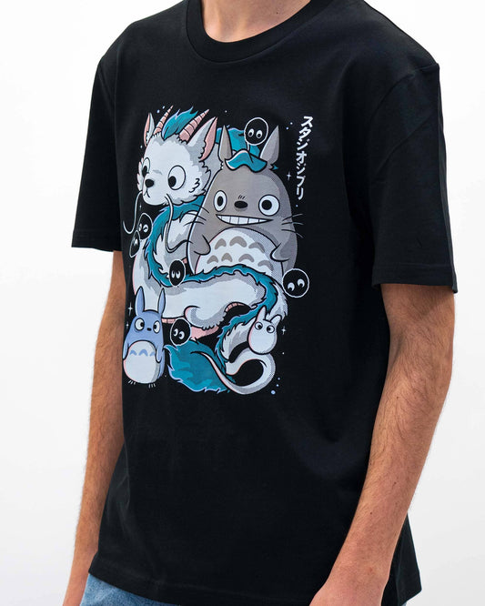 T-shirt unisex in cotone biologico con stampa Totoro manga