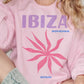 Felpa oversize con stampa Ibiza