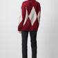 Maglione in maglia a rombi