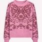 Maglione oversize jacquard bandana rosa caramella
