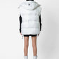 Gilet imbottito oversize con cappuccio staccabile