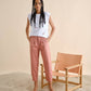 T-shirt ricamata con ombrelli