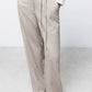 Pantaloni dritti con laccio in vita
