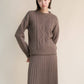 Maglione a trecce in misto cashmere
