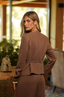 Cappotto con bottoni in madreperla