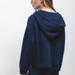 Giacca in maglia con cappuccio e zip