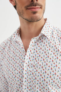 Camicia Premium slim fit con stampa sci
