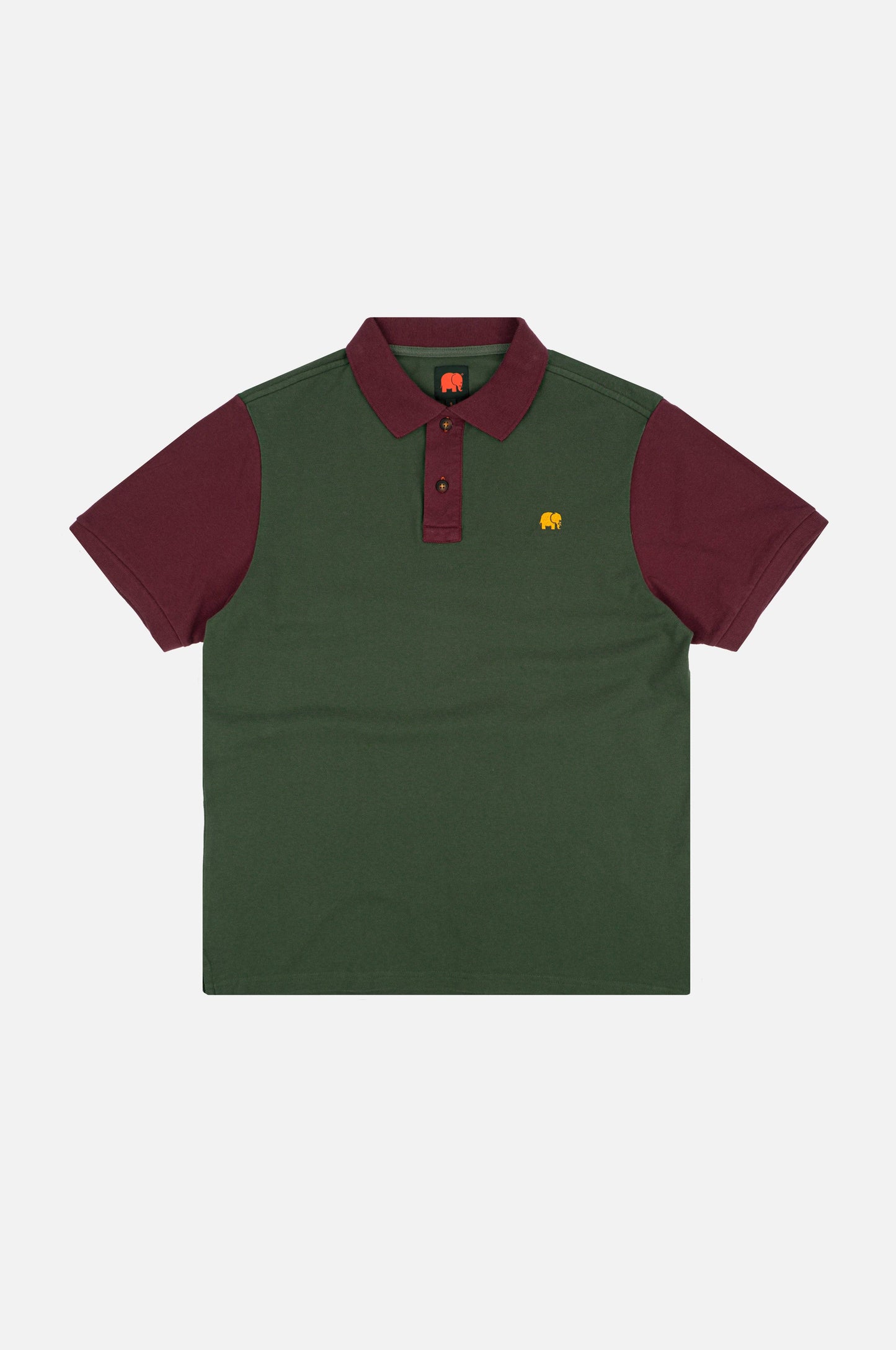 Polo color block in cotone biologico Greener Pastures