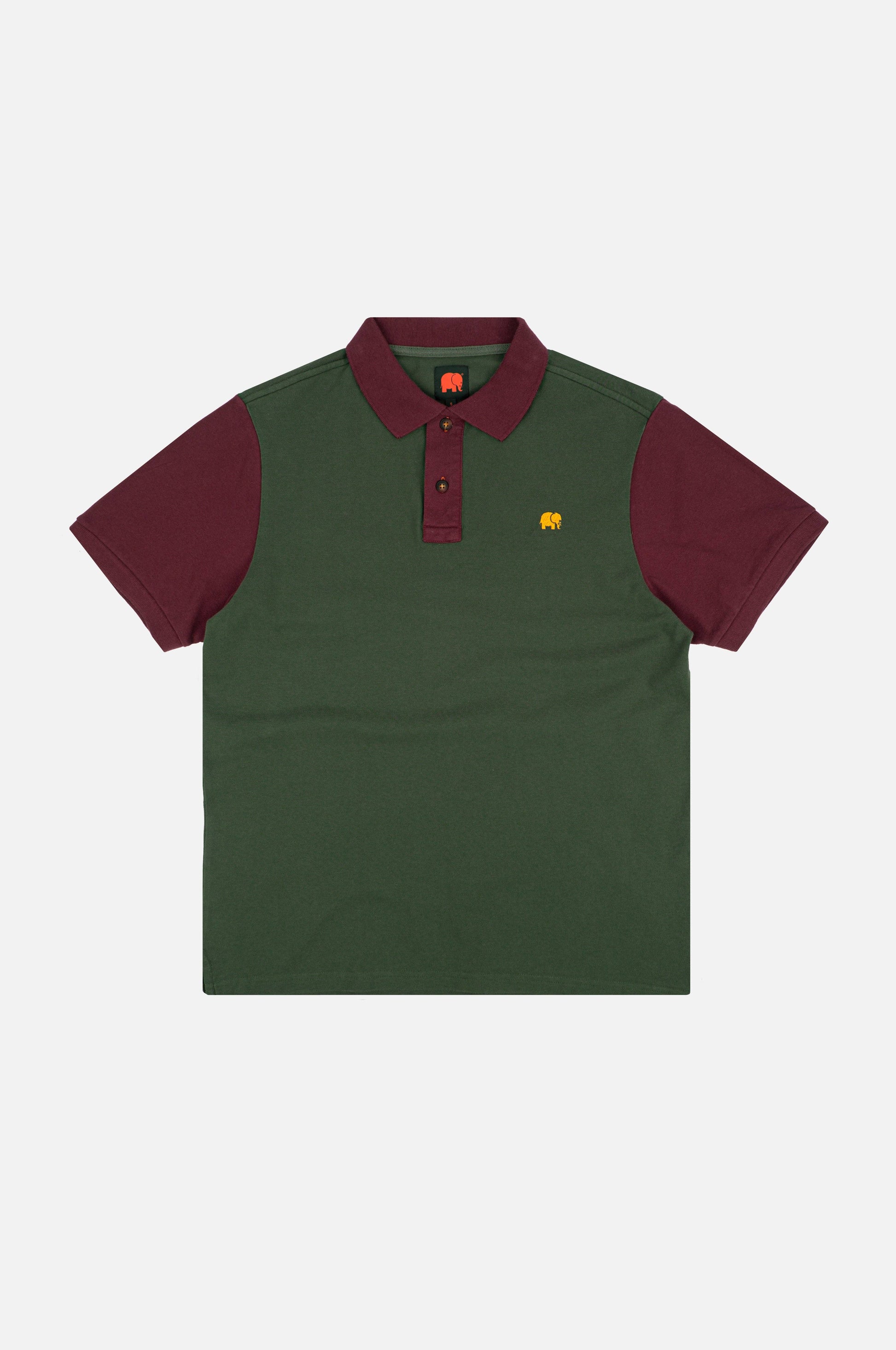 Polo color block in cotone biologico Greener Pastures