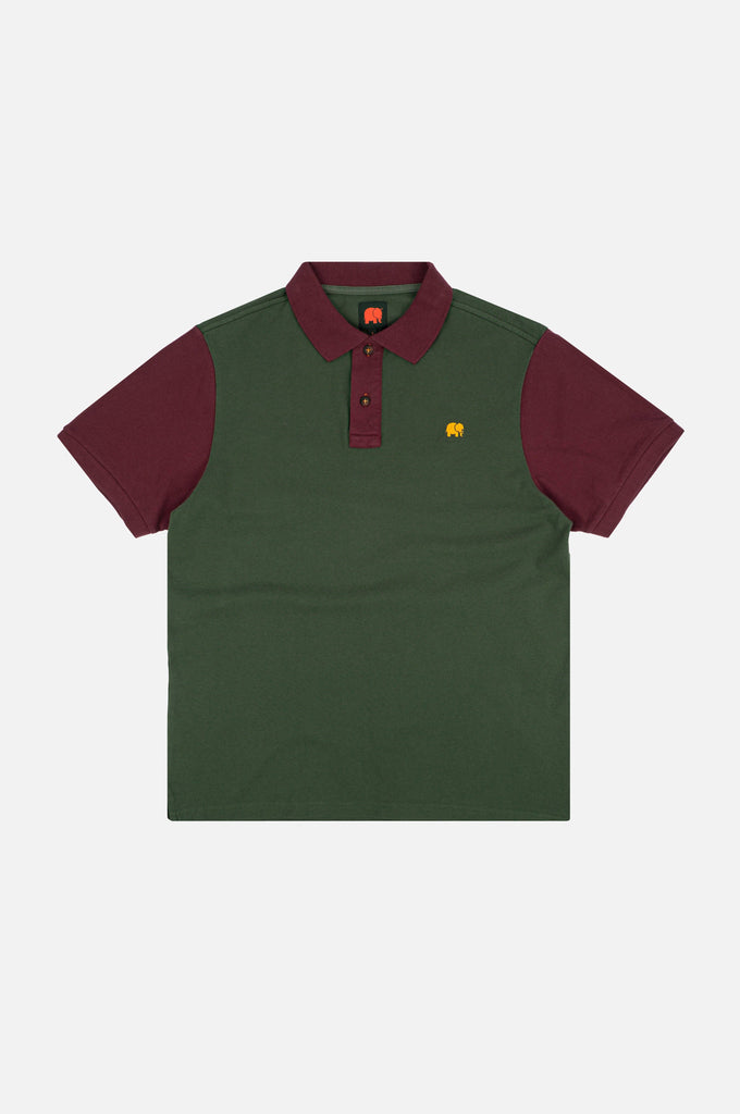 Polo color block in cotone biologico Greener Pastures