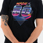 T-shirt unisex in cotone biologico con grafica vintage anni 80
