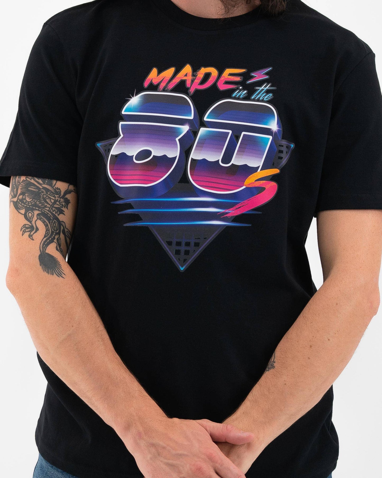 T-shirt unisex in cotone biologico con grafica vintage anni 80