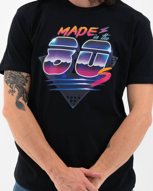 T-shirt unisex in cotone biologico con grafica vintage anni 80