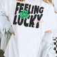 T-shirt oversize grafica "Feeling Lucky"