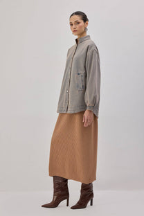 Giacca bomber oversize in denim