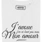T-shirt unisex in cotone biologico con stampa “Mon amour”