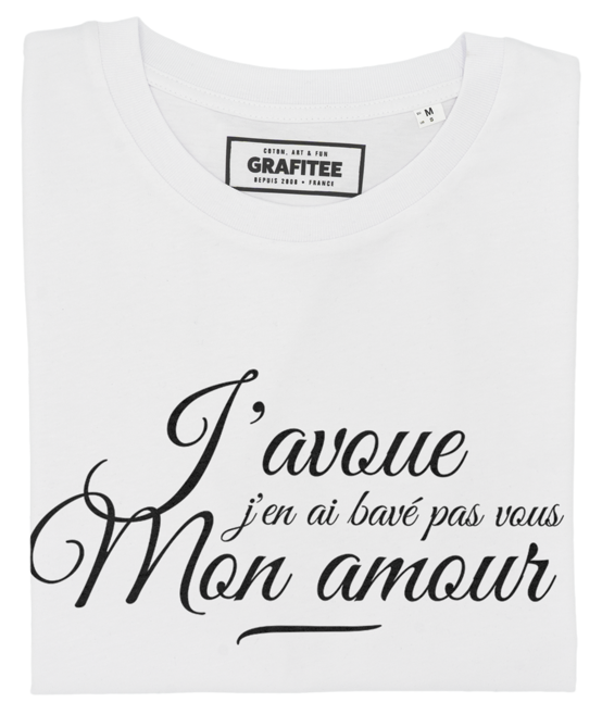 T-shirt unisex in cotone biologico con stampa “Mon amour”