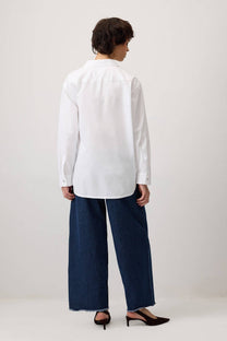 Pantaloni in denim a gamba ampia cropped