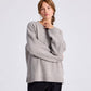 Maglione Emely in lana d’agnello biologica grigio pietra