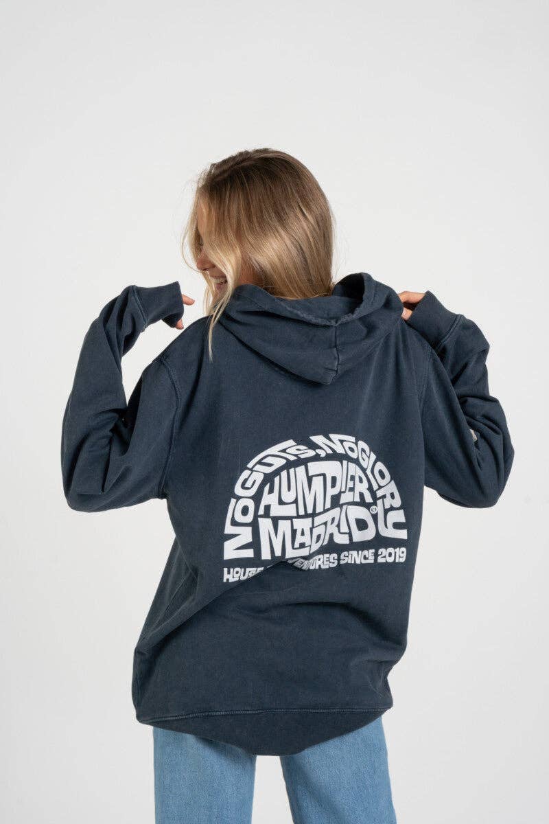 Felpa hoodie in cotone organico con stampa No Guts No Glory