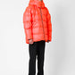 Parka Oversize Arancio Fluo con Cappuccio Rimovibile