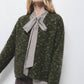 Maglione in maglia rasata con scollo a V
