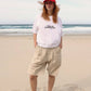 T-shirt oversize “Yoga is Overrated” in cotone biologico