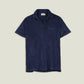 Camicia in spugna blu scuro a maniche corte