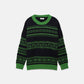 Maglione jacquard in maglia bicolore