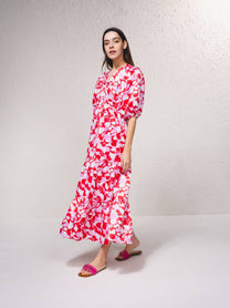 Abito lungo in satin con schiena scoperta