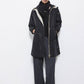 Parka lungo da donna con cappuccio e tasche