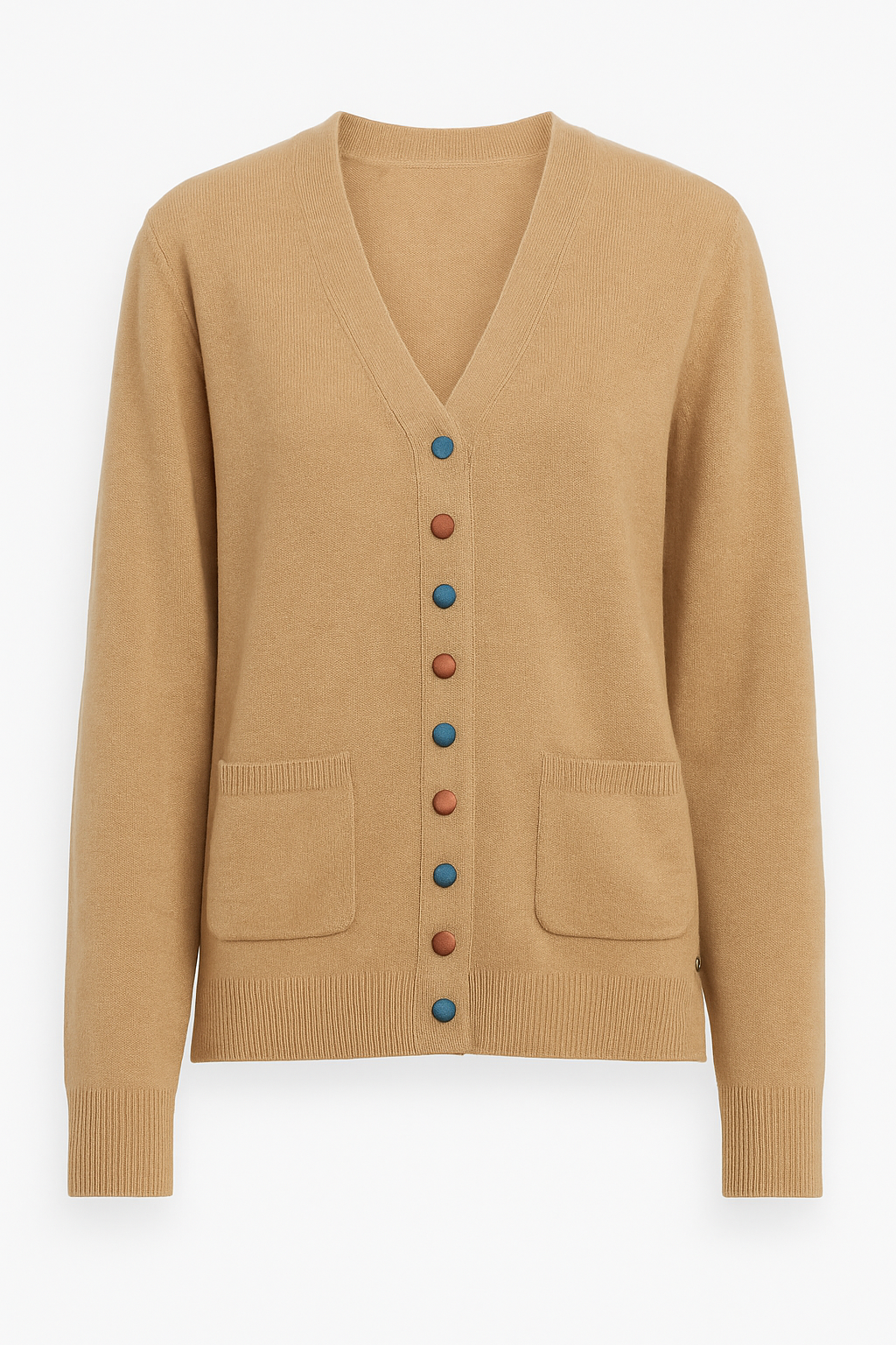 Cardigan in maglia con bottoni multicolore