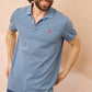 Polo Gaston in cotone biologico Blueberry