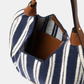 Borsa rustica a righe con tracolla