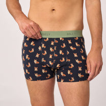 Boxer in cotone biologico con stampa Corgi