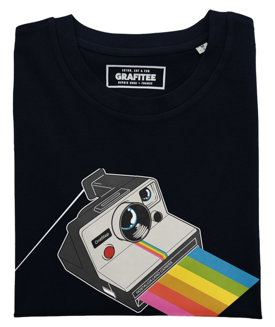 T-shirt unisex Nostalgia Polaroid in cotone biologico con grafica retrò