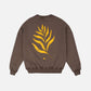 Felpa oversize in cotone biologico con stampa palma del deserto
