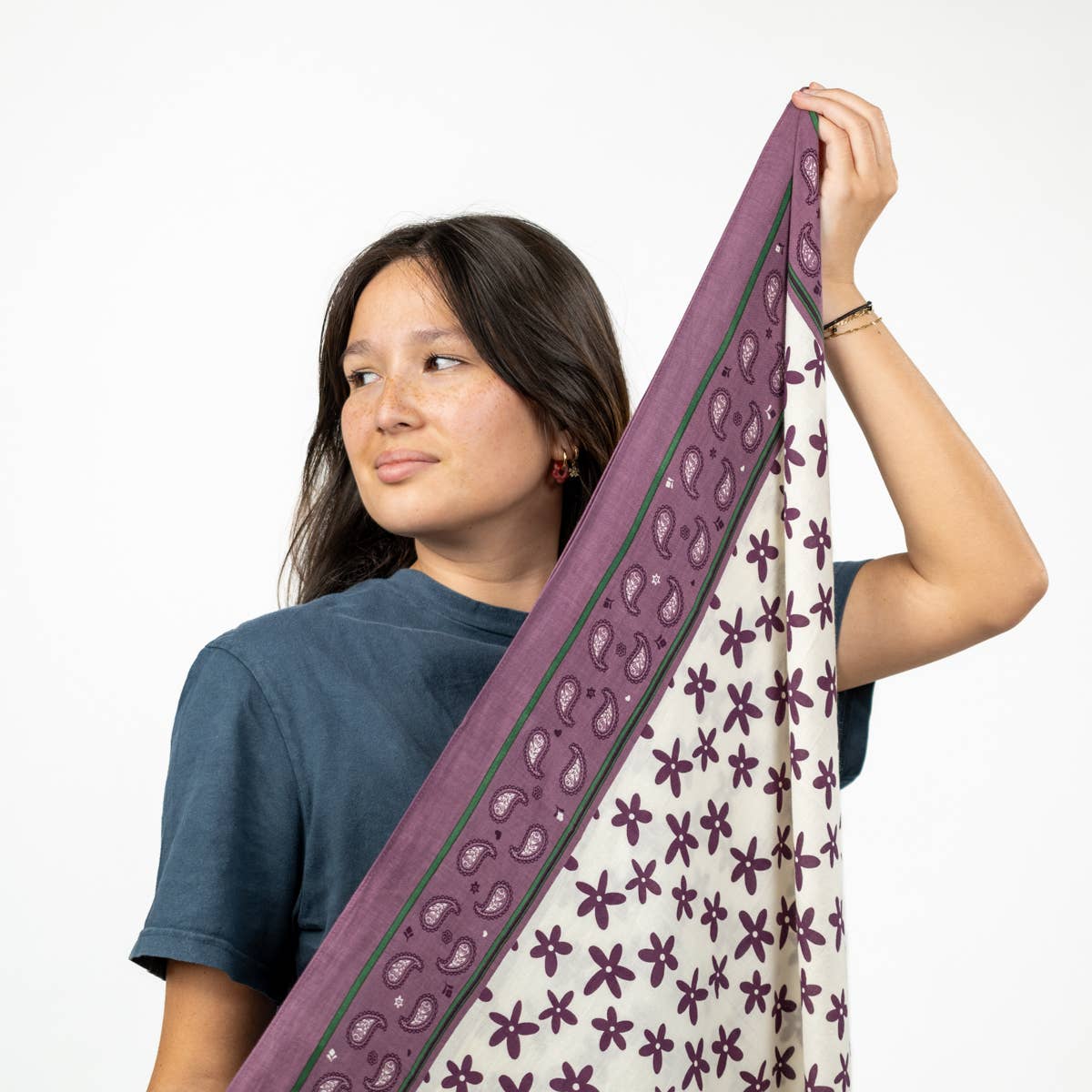 Foulard quadrato in cotone biologico Servane