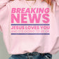 Felpa Oversize Grafica Breaking News
