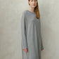 Abito midi girocollo in lana merino extrafine