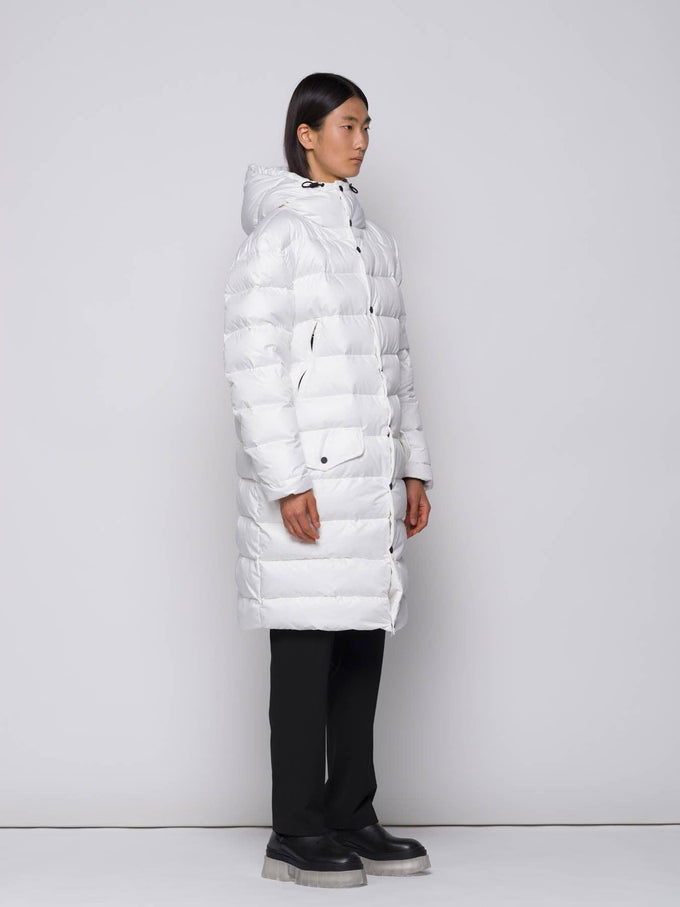 Parka Imbottito Lungo con Cappuccio Rimovibile