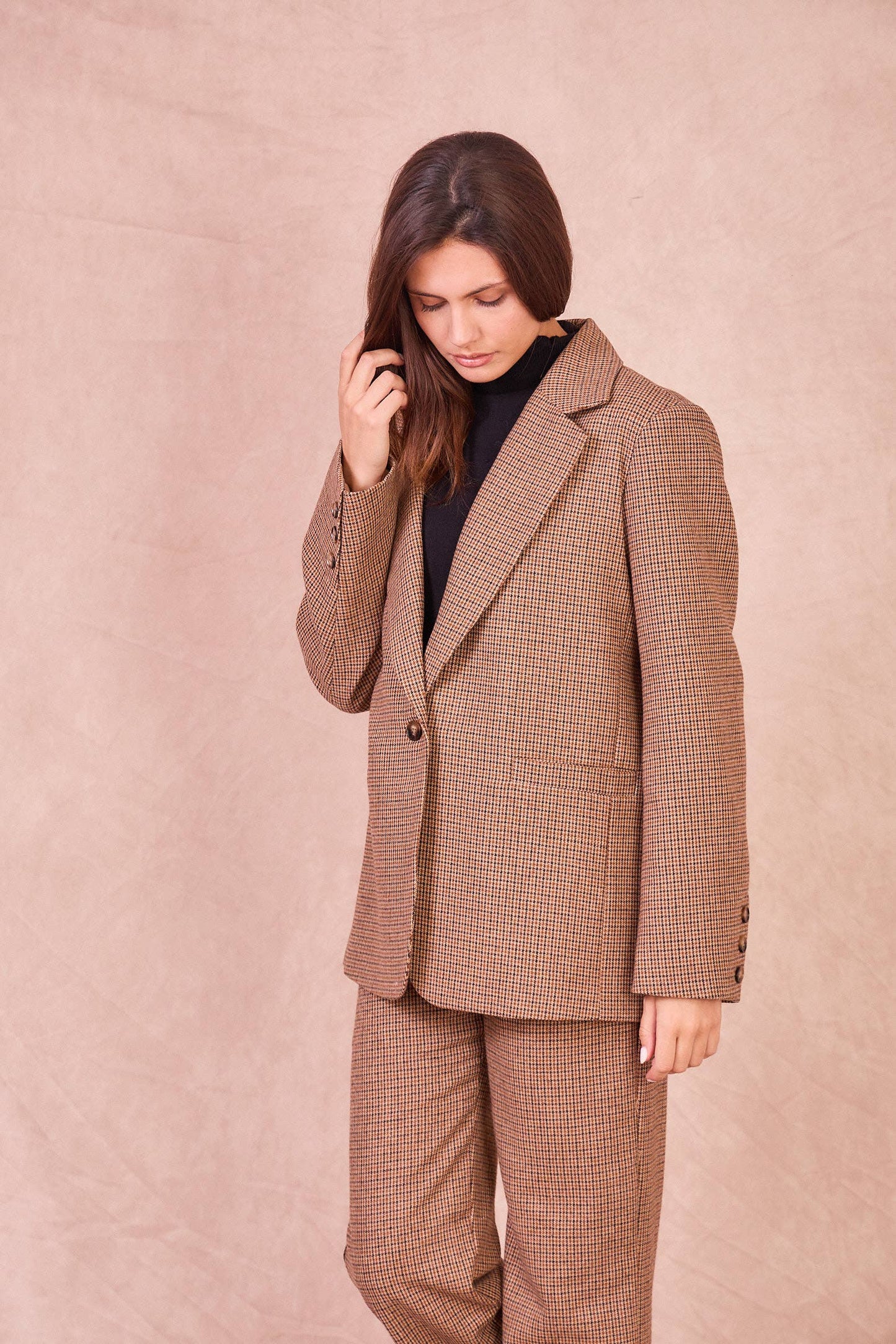 Giacca sartoriale a quadri in misto lana Gustin