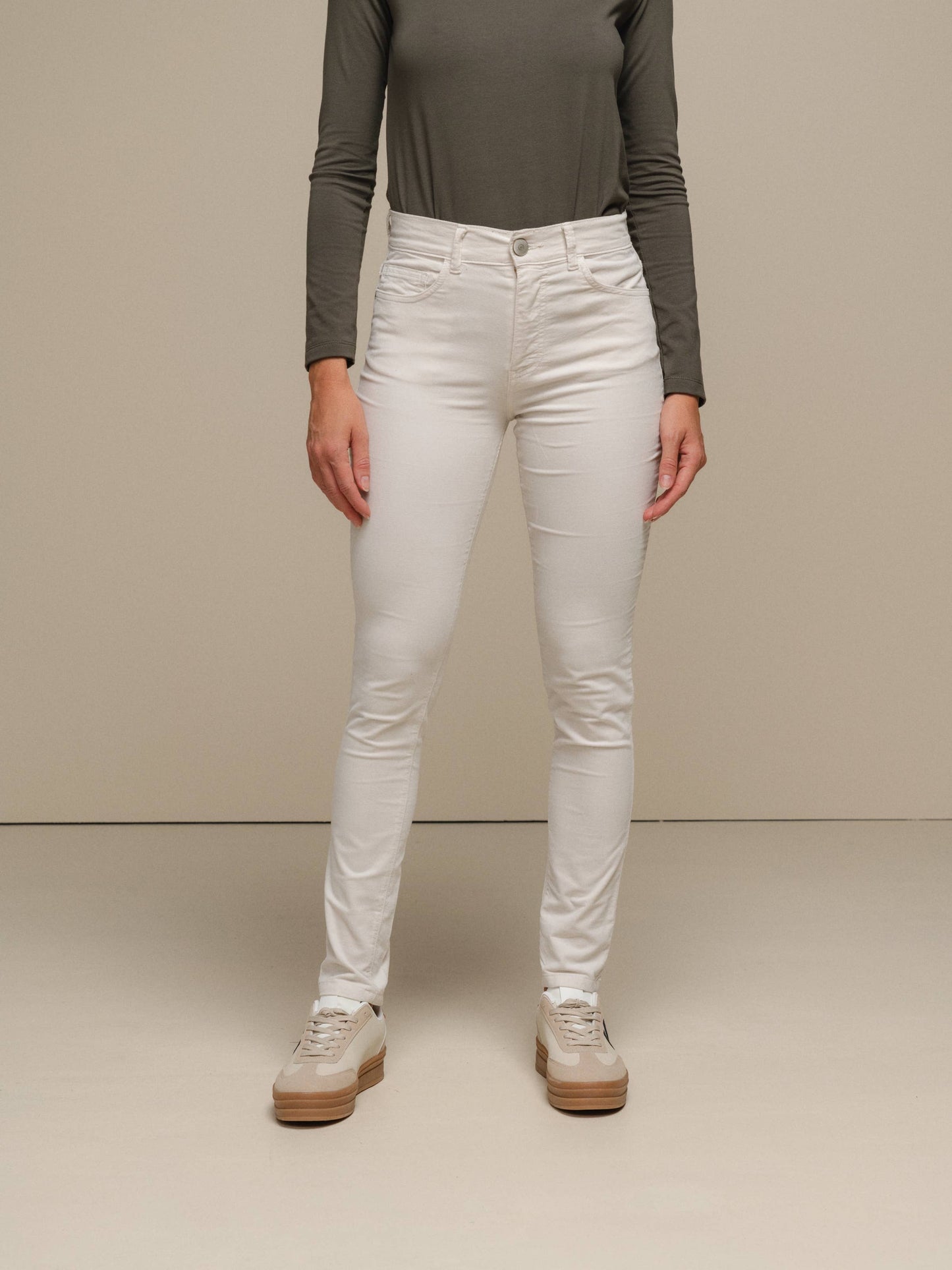 Pantaloni skinny in velluto a coste in cotone stretch